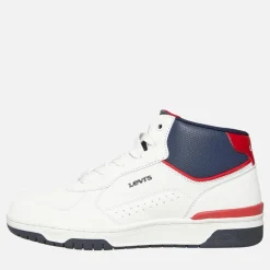 Junior Dereck Hi Top Sneakers Hvid Navy Rød 0218