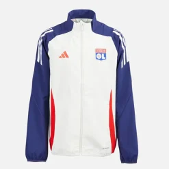 Junior Drenge OL Olympique Lyon præsentations jakke White Tint/Midnight Indigo/Bright Red
