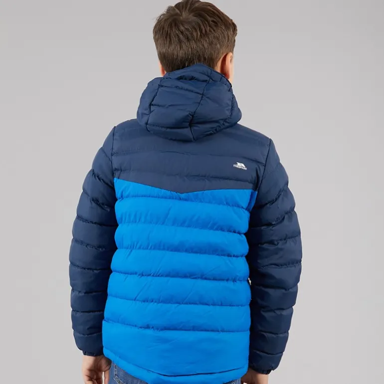 Junior Drenge Oskar Vatteret Hættejakke Navy / Blå
