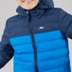 Junior Drenge Oskar Vatteret Hættejakke Navy / Blå