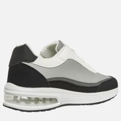 Junior Drenge Suede Blok Træningssko Hvid/​Sort