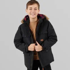 Junior Drenge Upsider Isoleret Vandtæt Parka Sort