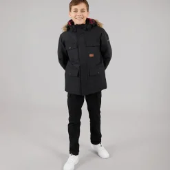 Junior Drenge Upsider Isoleret Vandtæt Parka Sort