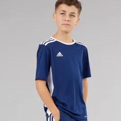 Junior Entrada 18 T-shirt Dark Blue/Hvid