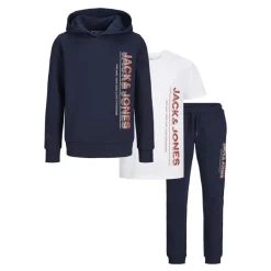 Junior Jwhnew Struktur Tre Pak Træningsdragt Og T-shirt Sæt Navy Blazer