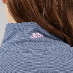 Junior Piger Meadows Halv Lynlås Fleece Navy /​ Pink Logo