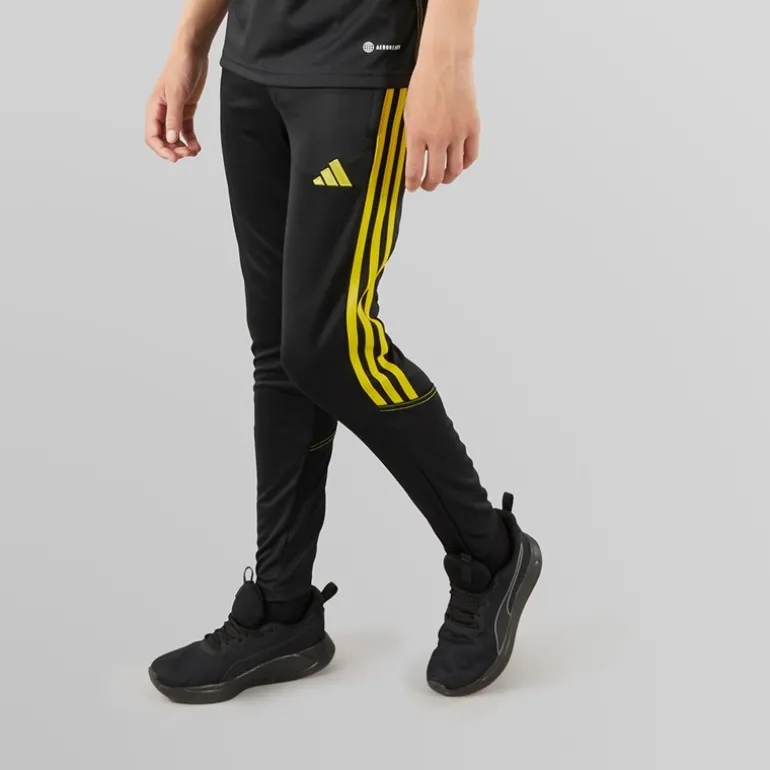 Junior Tiro 23 Club Træningsbukser Sort/Bright Yellow