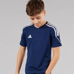 Junior Tiro 23 League T-shirt Team Navy Blue/​Hvid