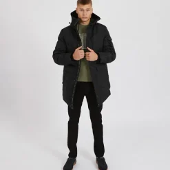 Lang jakke til Herre Milwaka Sort