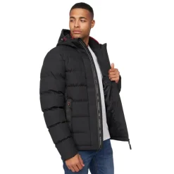 Mænd Kampnew Prægning Placket Jakke Sort