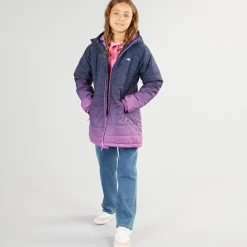 Pigejakke Destiny Ombre med hætte og polstring Dyb Pink Ombre