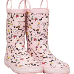Piger Childrens Starryton Unicorn Printed Wellington Gummistøvler Lyserød