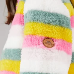 Piger Fantastisk Stribet Fuld Lynlås Fleece Bleg Rosa Stribe