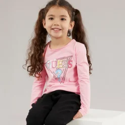 Piger langærmet t-shirt Cotton Candy Pink