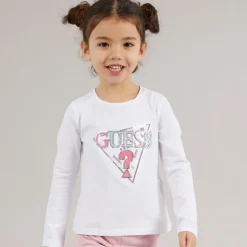 Piger langærmet t-shirt Pure White