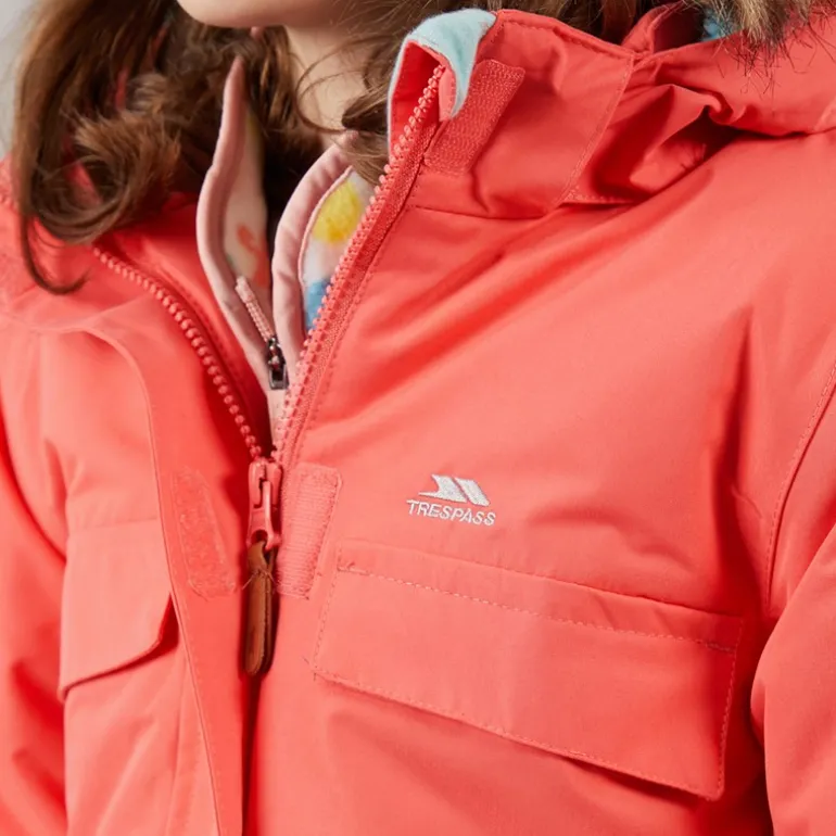 Piger Larission Isoleret Vandtæt Parka Soft Orange