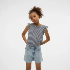 Piger Leila Mini Sl Top Navy Blazer Snow White