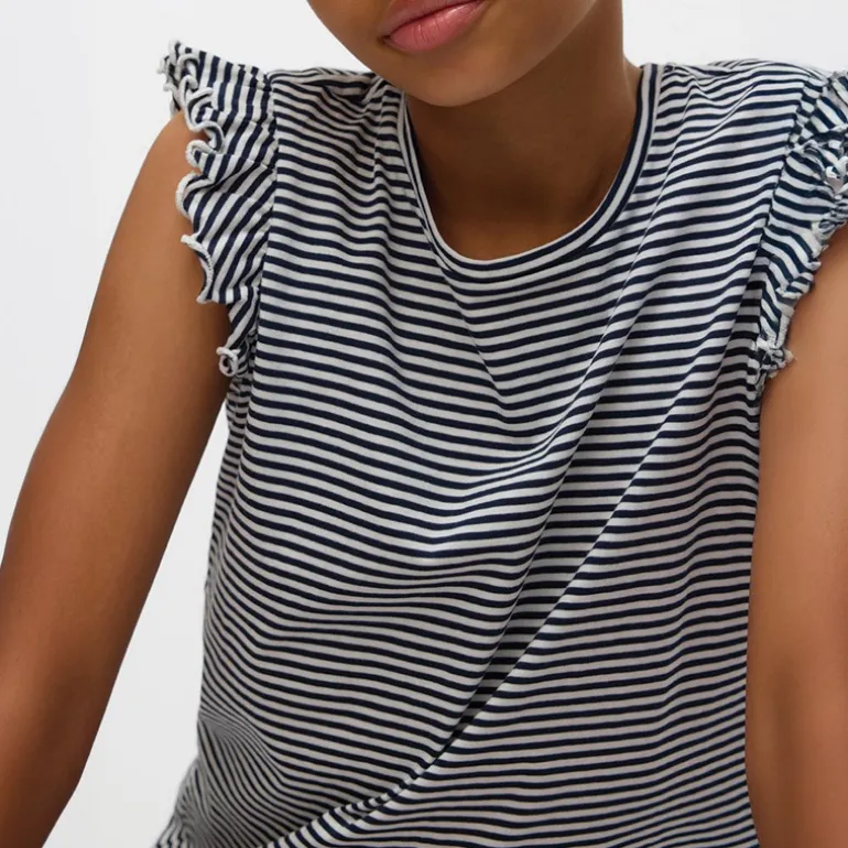 Piger Leila Mini Sl Top Navy Blazer Snow White