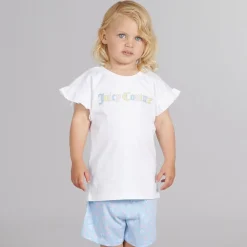 Piger Letter Frill Sæt Blå