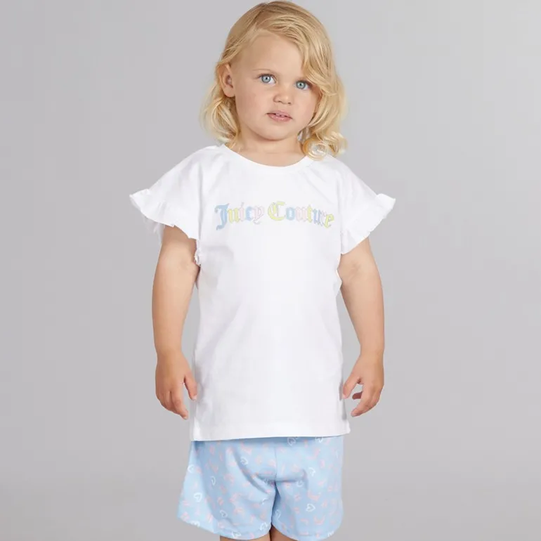 Piger Letter Frill Sæt Blå