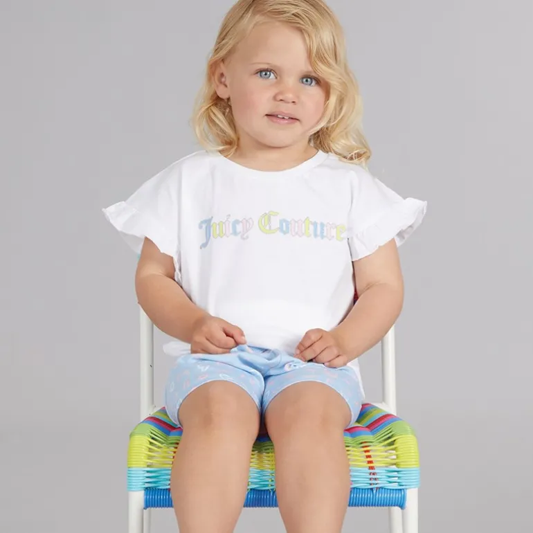 Piger Letter Frill Sæt Blå