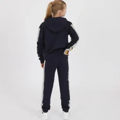 Piger Pigetrøje med Glimmerstriber og Lynlås Træningssæt Nattehimmel