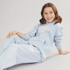 Piger Roseguld Træningsdragt Sæt Lyse Blå