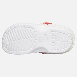 Små Piger Forede Træsko Hvid /​ Rød