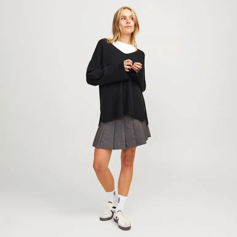 Sort Lucca V-hals Trøje Sort