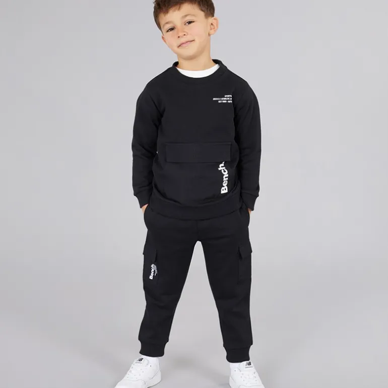 Sæt med Sweatshirt og Joggingbukser til Drenge Sort