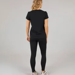 Sæt med T-shirt og Leggings til Kvinder Samira Sort