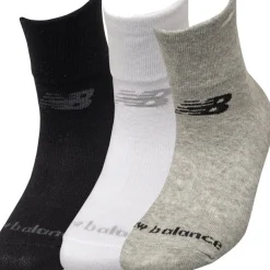 Tre par kvarte strømper Sort/​Grå/​Hvid