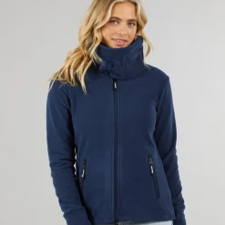 Træningsjakke i Microfleece med Hætte Blå til Kvinder