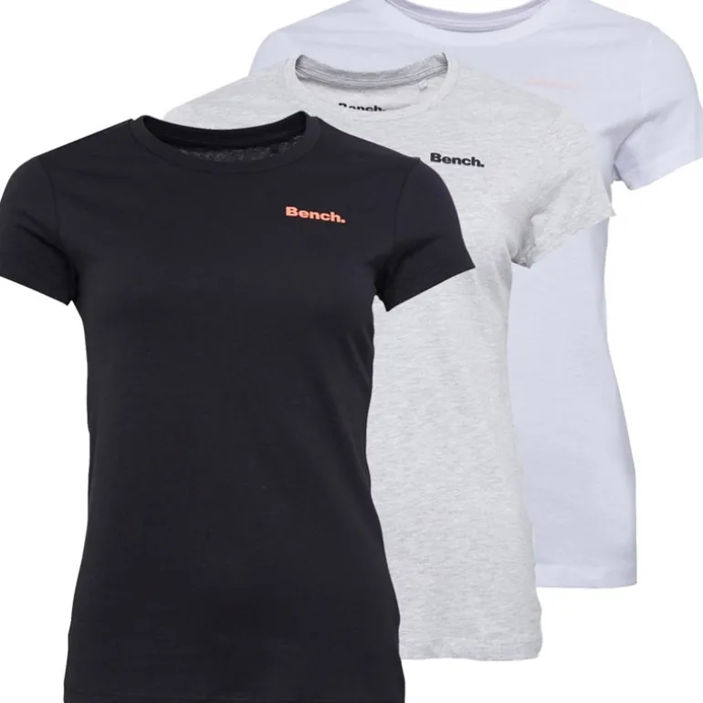 T-shirts til Kvinder Jada 3-pak Sort/Grå Melange/Hvid